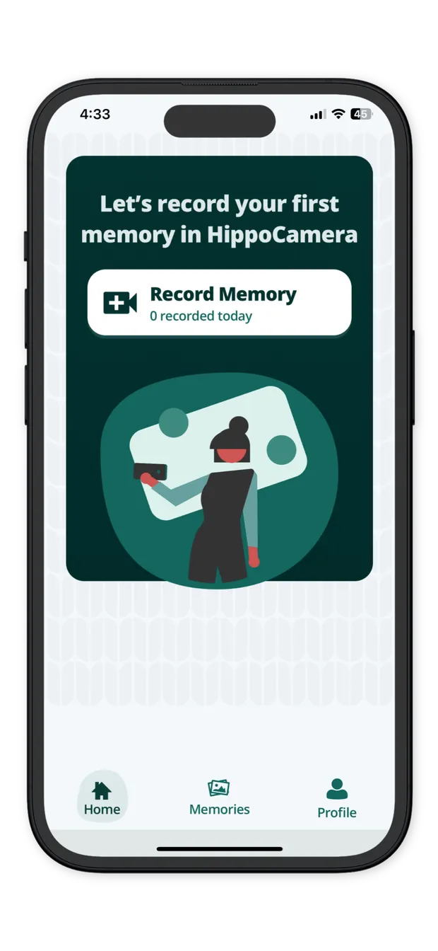 HippoCamera recording screen